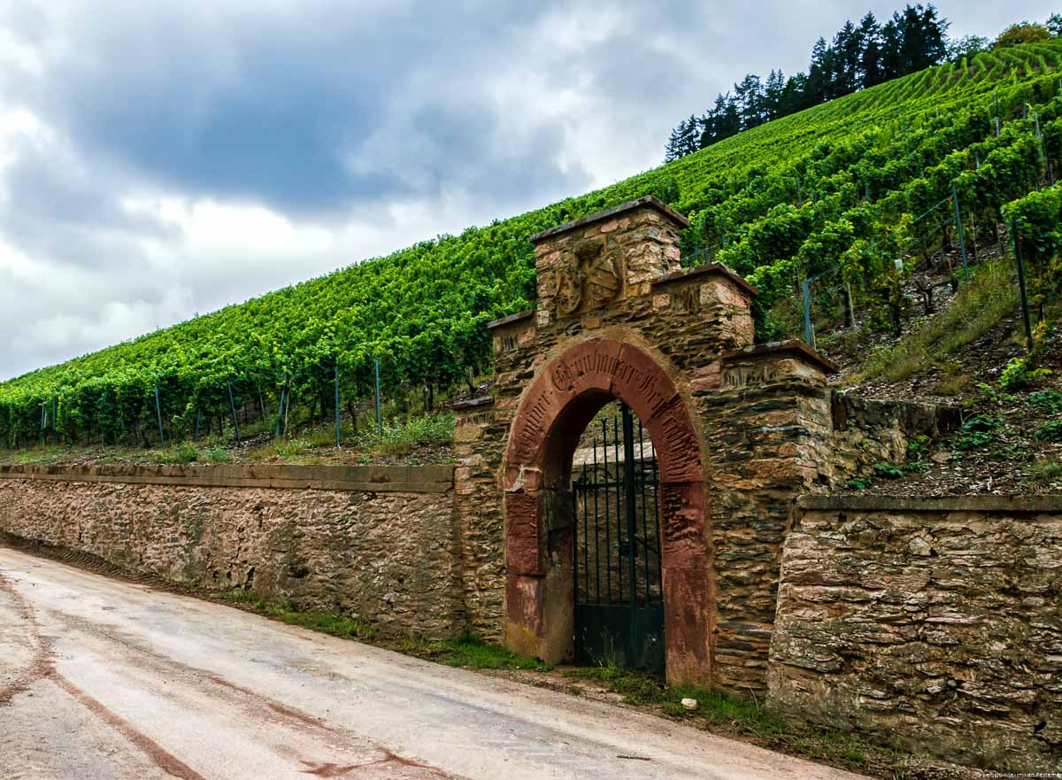 Der Abtsberg ist von einer Mauer umgeben.
