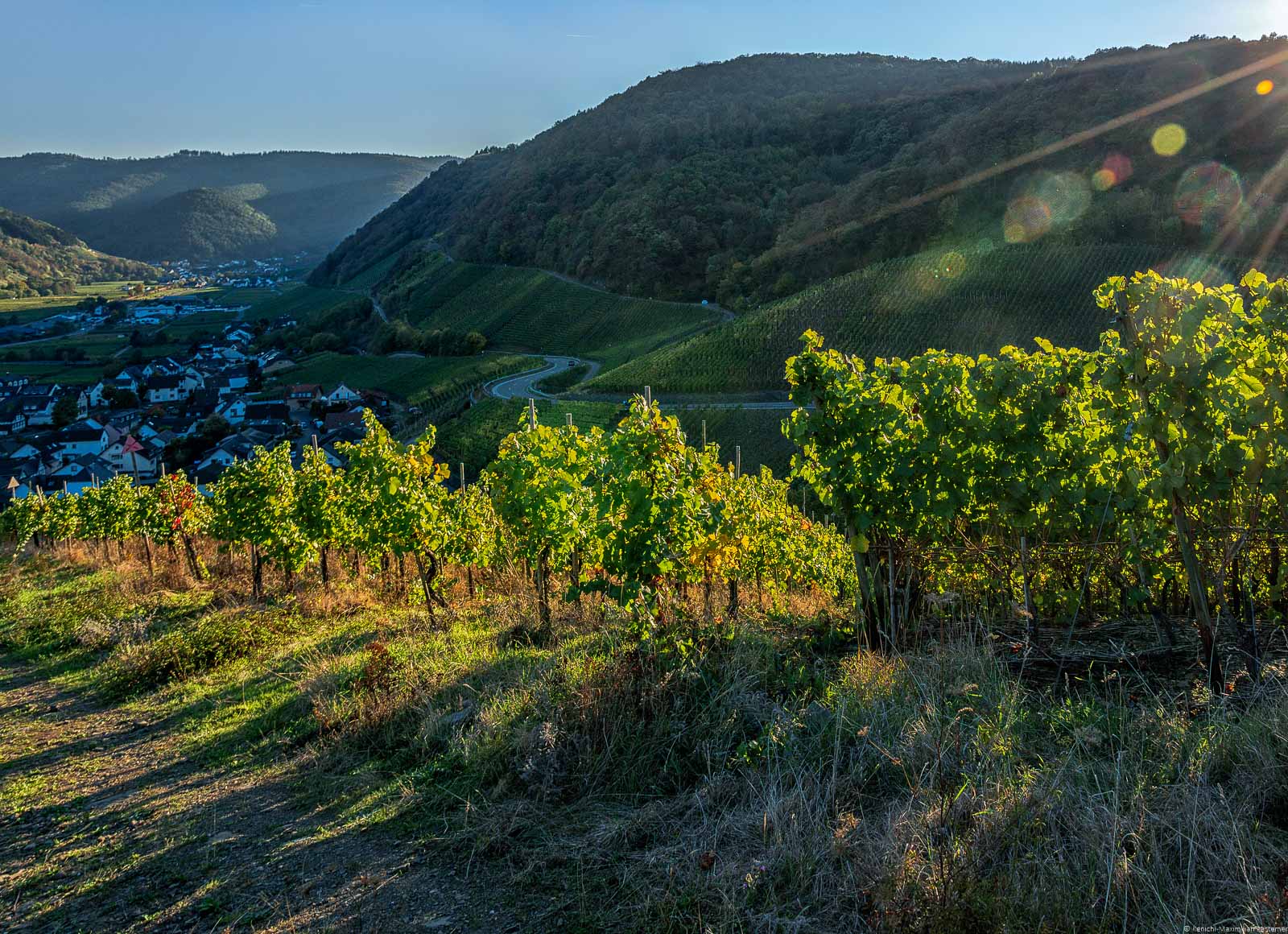 Am späten Abend habe ich dieses Bild des Dernauer Burggartens im Ahrtal aufgenommen