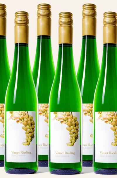 Sechs Vinaet Mosel Riesling 2019 feinherb 6er Paket Weinflaschen der Marke Vinaet