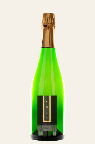 Vols Riesling Brut in grüner Flasche mit goldenem Flaschenkopf
