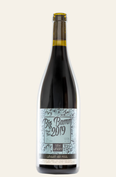 Tiny Winery Big Bamm Pinot Noir 2019 trocken Weinflasche mit blauem Etikett